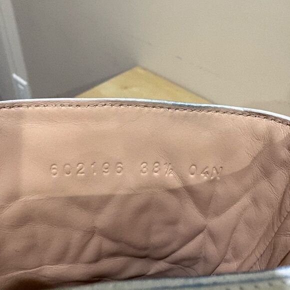 Gucci Trip Zip Front Ankle Boots White Rhombus GG Quilted Block Heel - Picture 7 of 10